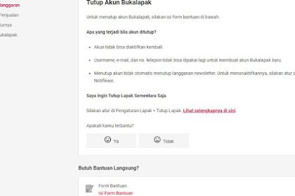 Adakah Cara Menghapus Akun Bukalapak? Ini Paparannya
