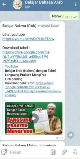 Bot Bahasa Arab Telegram Bot Bahasa Arab Telegram