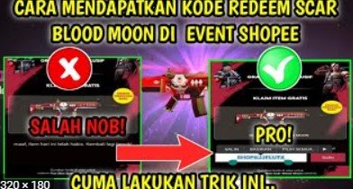 Kode Redeem FF Scar Blood Moon Kode Redeem FF Scar Blood Moon