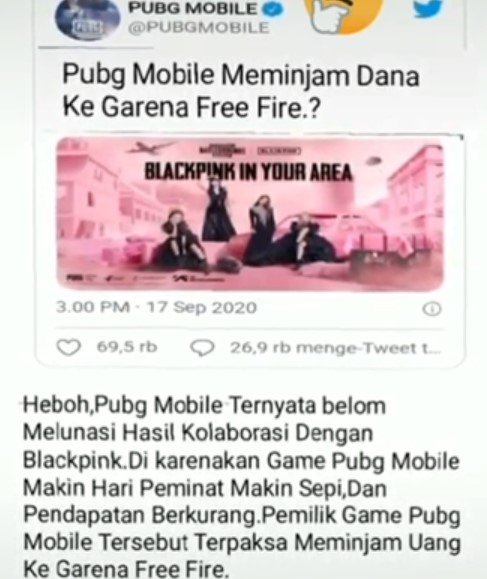 PUBG Meminjam Dana ke Free Fire PUBG Meminjam Dana ke Free Fire
