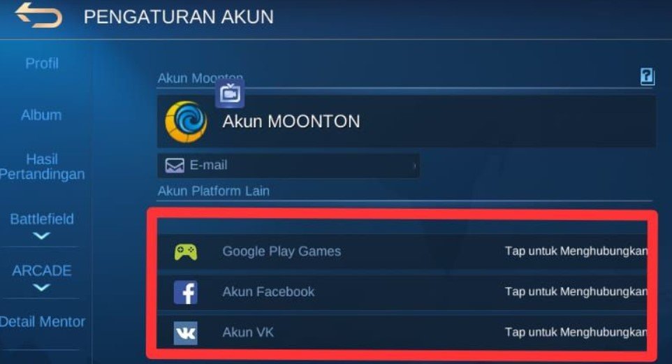 Tidak Bisa Ganti Akun Moonton Tidak Bisa Ganti Akun Moonton