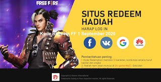 Kode Redeem FF 1 September 2020 Kode Redeem FF 1 September 2020