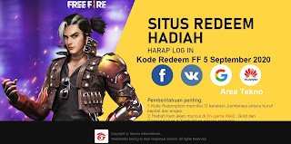 Kode Redeem FF 5 September 2020 Kode Redeem FF 5 September 2020