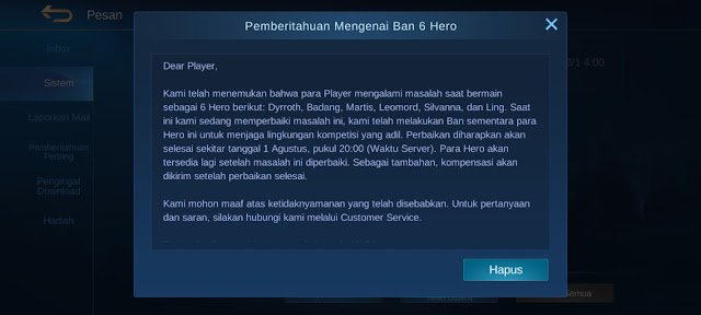 Moonton Ban 6 Hero Moonton Ban 6 Hero