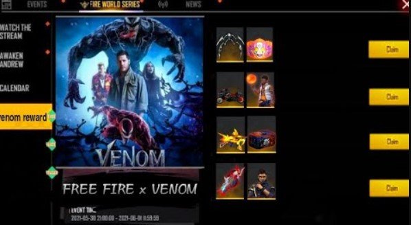 Free Fire x Venom Free Fire x Venom